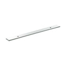 Millhouse Brass Long Wide Cabinet Handle Backplate 128mm - Polished Chrome - MHCBW128PC - Choice Handles