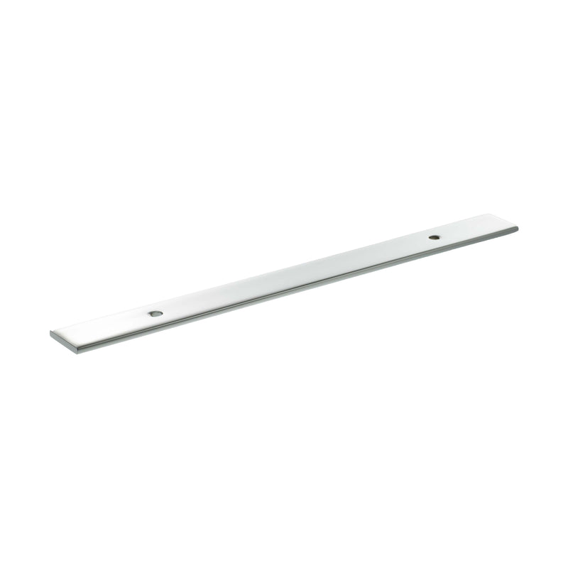 Millhouse Brass Long Wide Cabinet Handle Backplate 128mm - Polished Chrome - MHCBW128PC - Choice Handles
