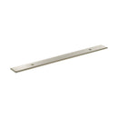Millhouse Brass Long Wide Cabinet Handle Backplate 128mm - Satin Nickel - MHCBW128SN - Choice Handles