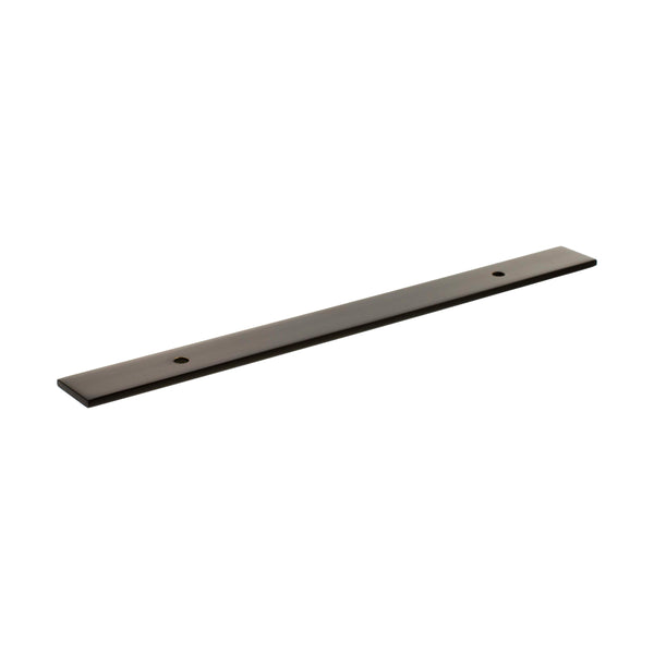 Millhouse Brass Long Wide Cabinet Handle Backplate 128mm - Urban Dark Bronze - MHCBW128UDB