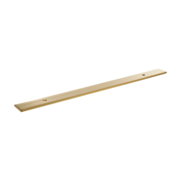 Millhouse Brass Long Wide Cabinet Handle Backplate 160mm - Satin Brass - MHCBW160SB