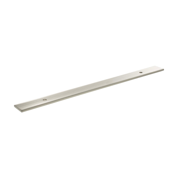 Millhouse Brass Long Wide Cabinet Handle Backplate 160mm - Satin Nickel - MHCBW160SN