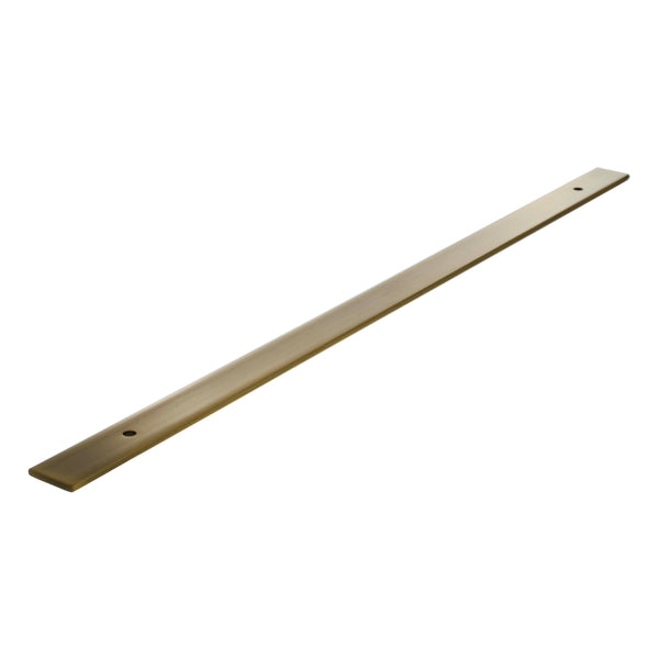 Millhouse Brass Long Wide Cabinet Handle Backplate 320mm - Antique Brass - MHCBW320AB