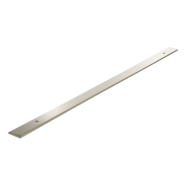 Millhouse Brass Long Wide Cabinet Handle Backplate 320mm - Satin Nickel - MHCBW320SN