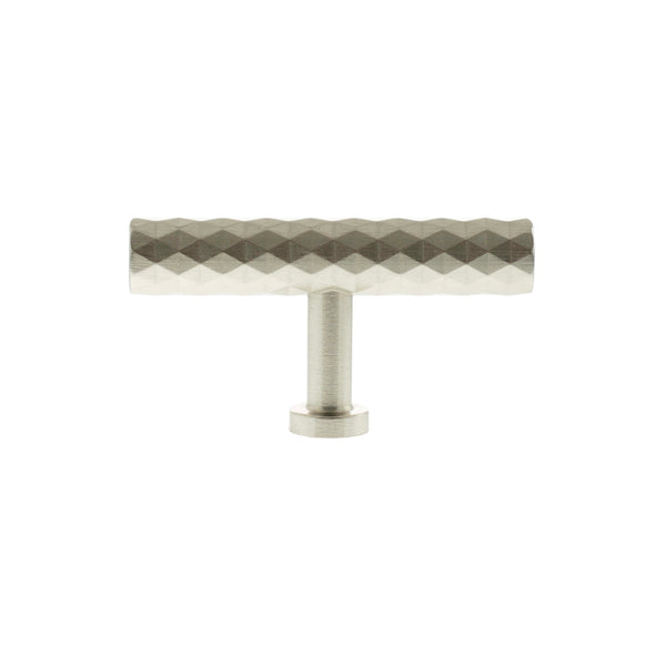 Millhouse Brass Chrysler Diamond T-Bar Cabinet Knob Handle - Satin Nickel - MHCD1675SN - Choice Handles