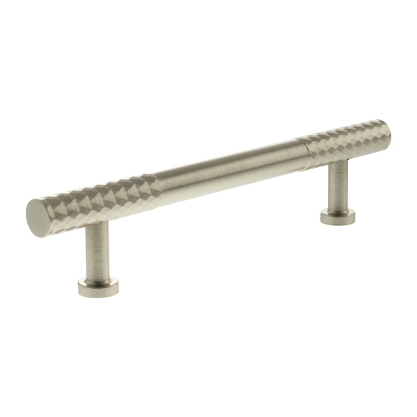 Millhouse Brass Chrysler Diamond T-Bar Cabinet Pull Handle 128mm - Satin Nickel - MHCD17128SN