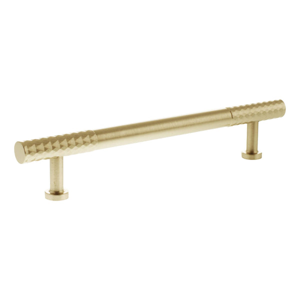 Millhouse Brass Chrysler Diamond T-Bar Cabinet Pull Handle 160mm - Satin Brass - MHCD17160SB