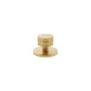 Millhouse Brass Chrysler Diamond Round Cabinet Knob Handle on Backplate - Satin Brass - MHCDB1530SB - Choice Handles
