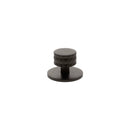 Millhouse Brass Chrysler Diamond Round Cabinet Knob Handle on Backplate - Urban Dark Bronze - MHCDB1530UDB - Choice Handles