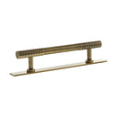 Millhouse Brass Chrysler Diamond T-Bar Cabinet Pull Handle on Backplate 128mm - Antique Brass - MHCDB17128AB - Choice Handles