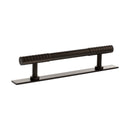 Millhouse Brass Chrysler Diamond T-Bar Cabinet Pull Handle on Backplate 128mm - Urban Dark Bronze - MHCDB17128UDB - Choice Handles