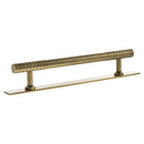 Millhouse Brass Chrysler Diamond T-Bar Cabinet Pull Handle on Backplate 160mm - Antique Brass - MHCDB17160AB - Choice Handles