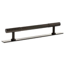 Millhouse Brass Chrysler Diamond T-Bar Cabinet Pull Handle on Backplate 160mm - Urban Dark Bronze - MHCDB17160UDB - Choice Handles