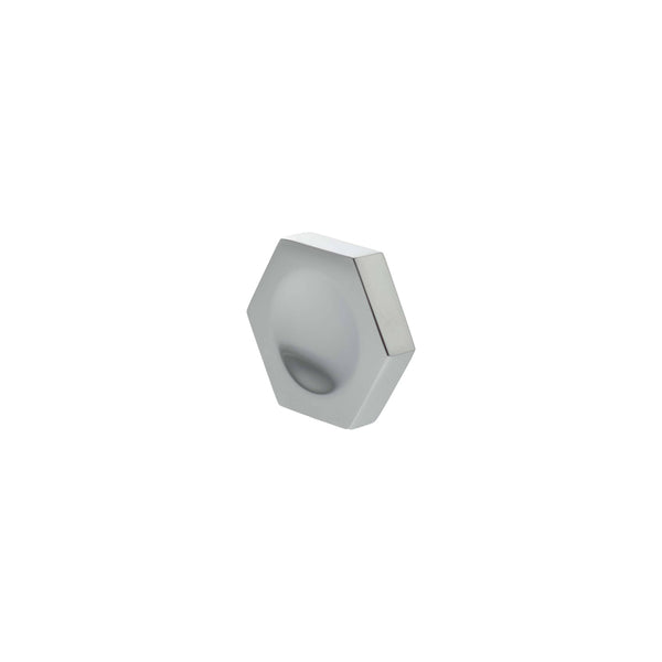 Millhouse Brass Pennington Hexagonal Finger Pull Cabinet Knob Handle - Polished Chrome - MHCH1338PC - Choice Handles