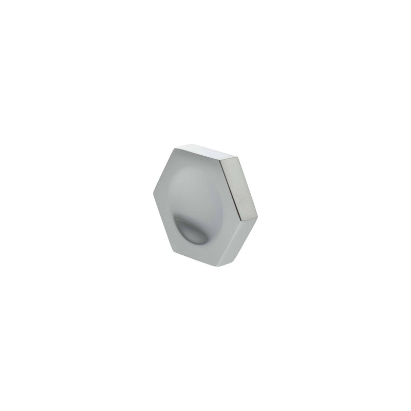 Millhouse Brass Pennington Hexagonal Finger Pull Cabinet Knob Handle - Polished Chrome - MHCH1338PC - Choice Handles