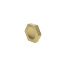 Millhouse Brass Pennington Hexagonal Finger Pull Cabinet Knob Handle - Satin Brass - MHCH1338SB - Choice Handles