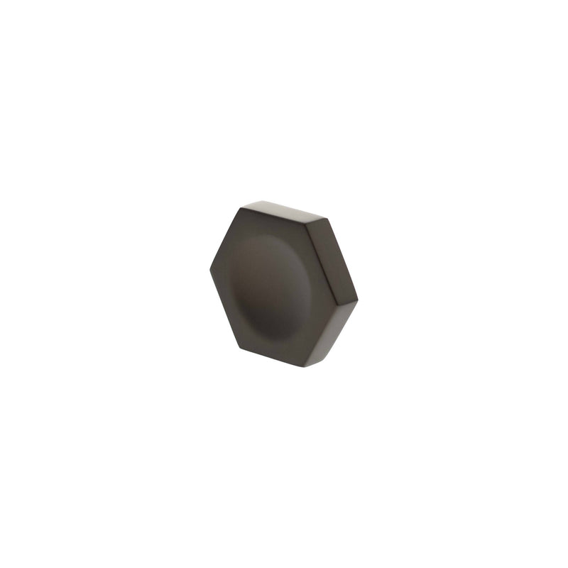 Millhouse Brass Pennington Hexagonal Finger Pull Cabinet Knob Handle - Urban Dark Bronze - MHCH1338UDB - Choice Handles