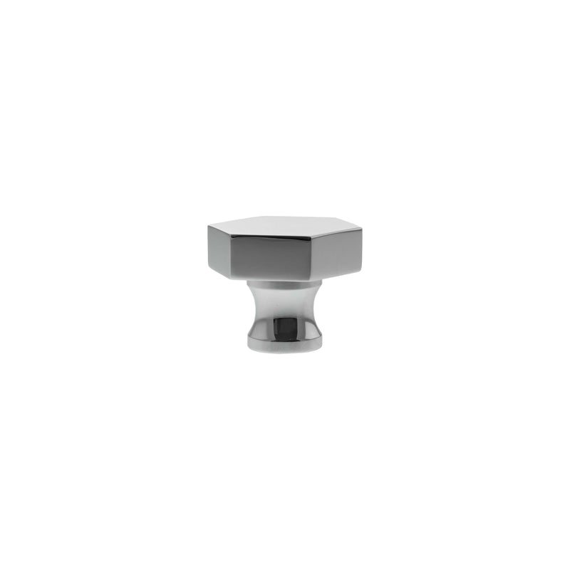Millhouse Brass Pennington Hexagonal Cabinet Knob Handle - Polished Chrome - MHCH1532PC - Choice Handles