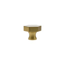 Millhouse Brass Pennington Hexagonal Cabinet Knob Handle - Satin Brass - MHCH1532SB - Choice Handles