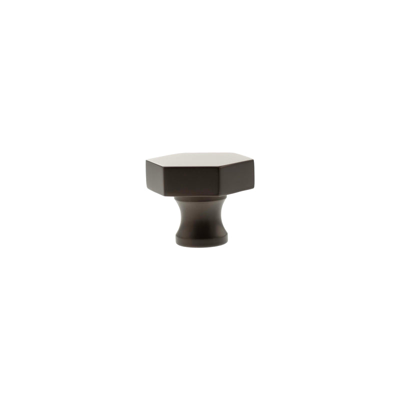 Millhouse Brass Pennington Hexagonal Cabinet Knob Handle - Urban Dark Bronze - MHCH1532UDB - Choice Handles