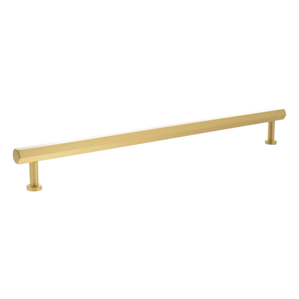 Millhouse Brass Pennington Hexagonal T-Bar Cabinet Pull Handle 320mm - Satin Brass - MHCH17320SB - Choice Handles