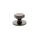 Millhouse Brass Pennington Hexagonal Cabinet Knob Handle on Backplate - Urban Dark Bronze - MHCHB1532UDB - Choice Handles