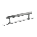 Millhouse Brass Pennington Hexagonal T-Bar Cabinet Pull Handle on Backplate 128mm - Polished Chrome - MHCHB17128PC - Choice Handles