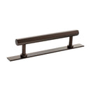 Millhouse Brass Pennington Hexagonal T-Bar Cabinet Pull Handle on Backplate 128mm - Urban Dark Bronze - MHCHB17128UDB - Choice Handles