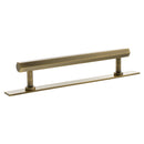 Millhouse Brass Pennington Hexagonal T-Bar Cabinet Pull Handle on Backplate 160mm - Antique Brass - MHCHB17160AB - Choice Handles
