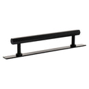 Millhouse Brass Pennington Hexagonal T-Bar Cabinet Pull Handle on Backplate 160mm - Matt Black - MHCHB17160MB - Choice Handles