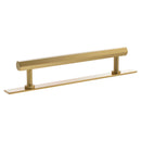 Millhouse Brass Pennington Hexagonal T-Bar Cabinet Pull Handle on Backplate 160mm - Satin Brass - MHCHB17160SB - Choice Handles