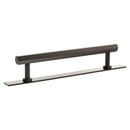 Millhouse Brass Pennington Hexagonal T-Bar Cabinet Pull Handle on Backplate 160mm - Urban Dark Bronze - MHCHB17160UDB - Choice Handles