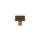 Millhouse Brass Eiffel Knurled Square Cabinet Knob Handle - Antique Brass - MHCK1230AB - Choice Handles