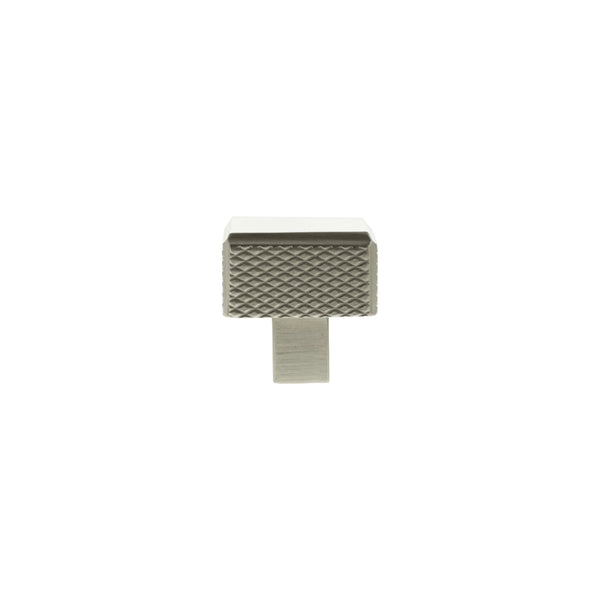 Millhouse Brass Eiffel Knurled Square Cabinet Knob Handle - Satin Nickel - MHCK1230SN - Choice Handles