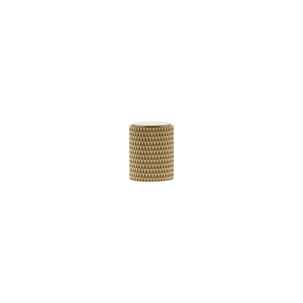 Millhouse Brass Eiffel Knurled Cylinder Cabinet Knob Handle - Satin Brass - MHCK1420SB - Choice Handles