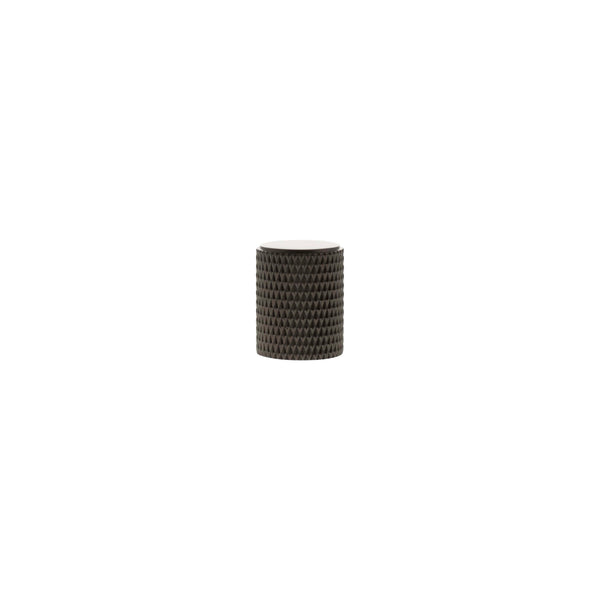 Millhouse Brass Eiffel Knurled Cylinder Cabinet Knob Handle - Urban Dark Bronze - MHCK1420UDB - Choice Handles