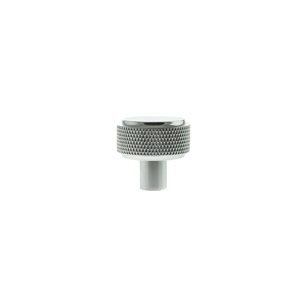 Millhouse Brass Eiffel Knurled Round Cabinet Knob Handle - Polished Chrome - MHCK1532PC - Choice Handles