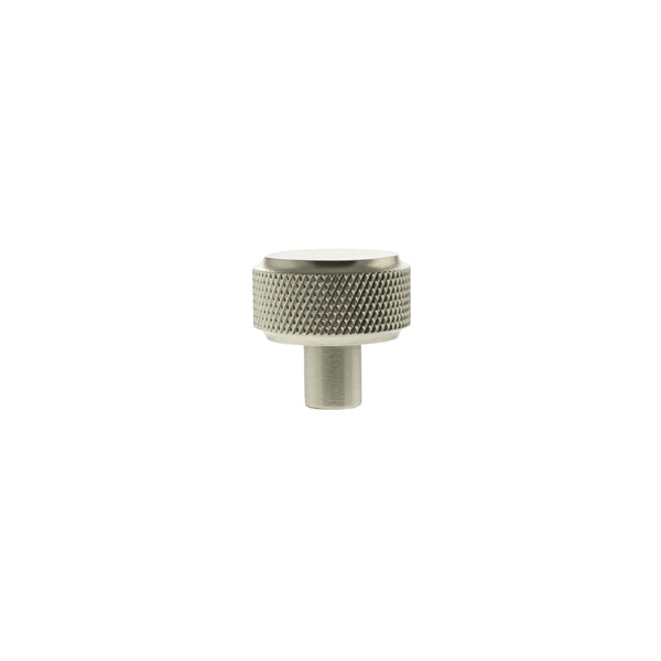 Millhouse Brass Eiffel Knurled Round Cabinet Knob Handle - Satin Nickel - MHCK1532SN - Choice Handles