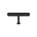 Millhouse Brass Eiffel Knurled T-Bar Cabinet Knob Handle - Matt Black - MHCK1675MB - Choice Handles