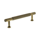 Millhouse Brass Eiffel Knurled T-Bar Cabinet Pull Handle 128mm - Antique Brass - MHCK17128AB - Choice Handles