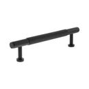 Millhouse Brass Eiffel Knurled T-Bar Cabinet Pull Handle 128mm - Matt Black - MHCK17128MB - Choice Handles