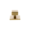 Millhouse Brass Eiffel Knurled Square Cabinet Knob Handle on Backplate - Satin Brass - MHCKB1230SB - Choice Handles
