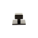 Millhouse Brass Eiffel Knurled Square Cabinet Knob Handle on Backplate - Urban Dark Bronze - MHCKB1230UDB - Choice Handles