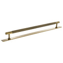 Millhouse Brass Eiffel Knurled T-Bar Cabinet Pull Handle on Backplate 320mm - Antique Brass - MHCKB17320AB - Choice Handles