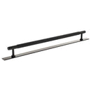 Millhouse Brass Eiffel Knurled T-Bar Cabinet Pull Handle on Backplate 320mm - Matt Black - MHCKB17320MB - Choice Handles