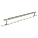 Millhouse Brass Eiffel Knurled T-Bar Cabinet Pull Handle on Backplate 320mm - Satin Nickel - MHCKB17320SN - Choice Handles
