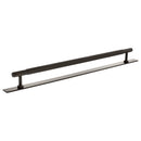 Millhouse Brass Eiffel Knurled T-Bar Cabinet Pull Handle on Backplate 320mm - Urban Dark Bronze - MHCKB17320UDB - Choice Handles
