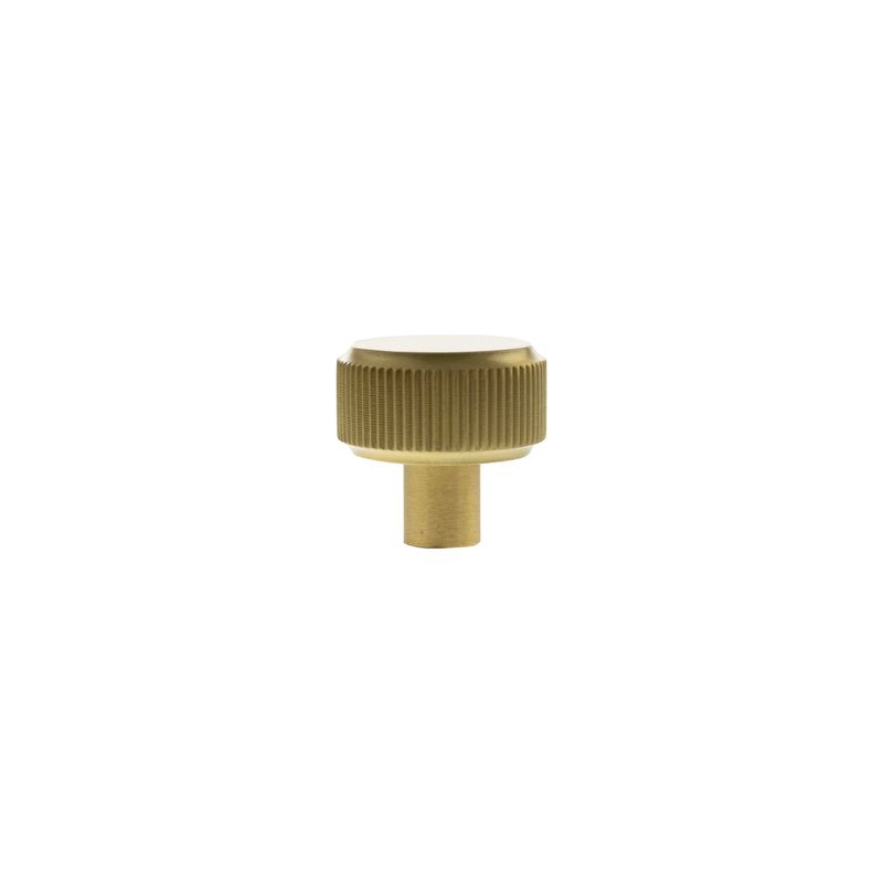 Millhouse Brass Battersea Linear Round Cabinet Knob Handle - Satin Brass - MHCL1532SB - Choice Handles