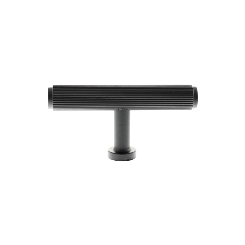 Millhouse Brass Battersea Linear T-Bar Cabinet Knob Handle - Matt Black - MHCL1675MB - Choice Handles