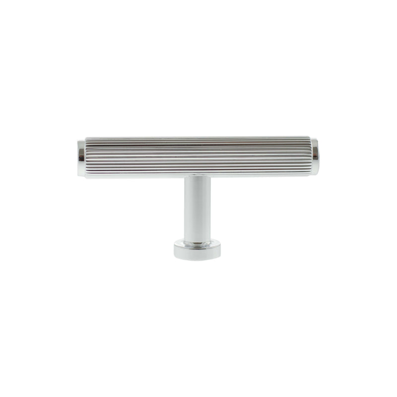 Millhouse Brass Battersea Linear T-Bar Cabinet Knob Handle - Polished Chrome - MHCL1675PC - Choice Handles